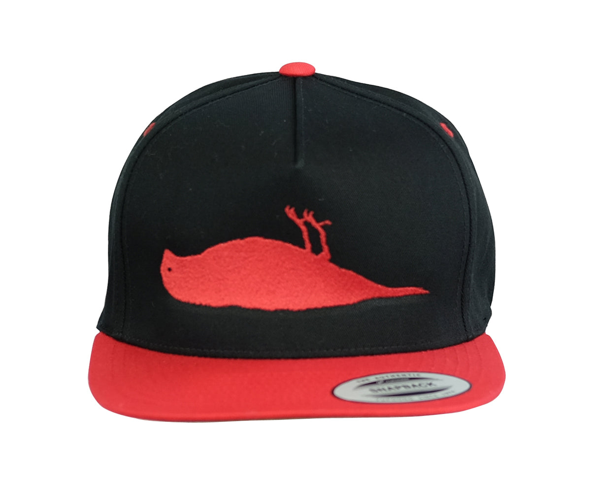 Bird Snapback Cotton Cap Black/Rred