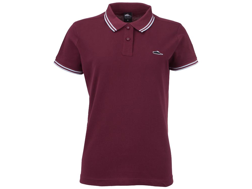 Atticus Clothing - Womens Classic Tipped Polo Burgundy / Sky