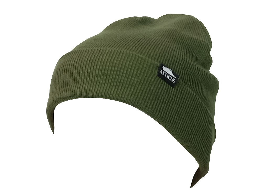 Logger Beanie Olive would be translated to \"Holzfäller Beanie Olive\" in German.