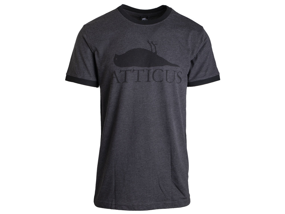 Atticus Clothing - Brand Logo Ringer T-Shirt Charcoal/Black