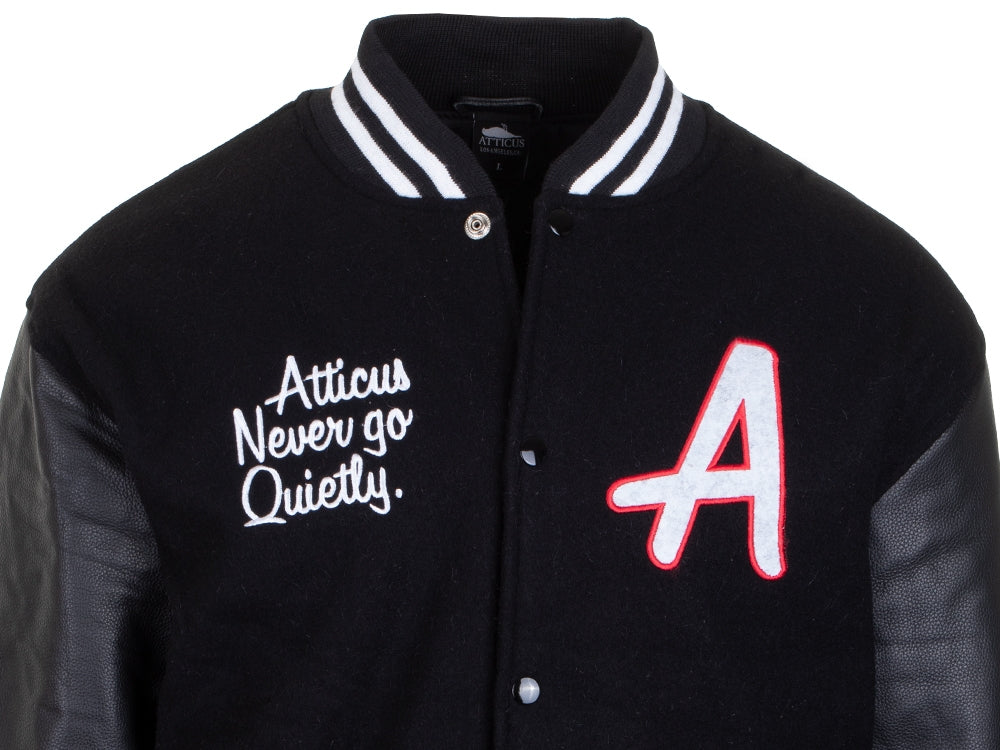 Atticus Clothing - Varsity Jacket Leather Black