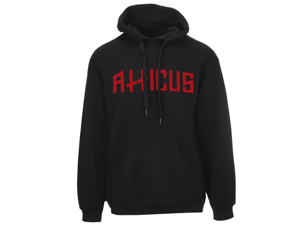 Schräger Hoodie Schwarz