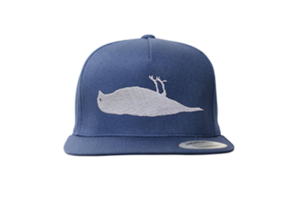 Solid Bird Snapback Cotton Hat Navy