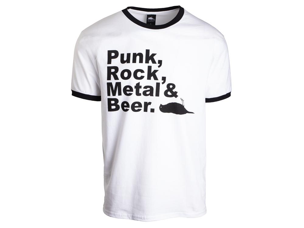 PRMB Ringer T-Shirt Weiß/Schwarz
