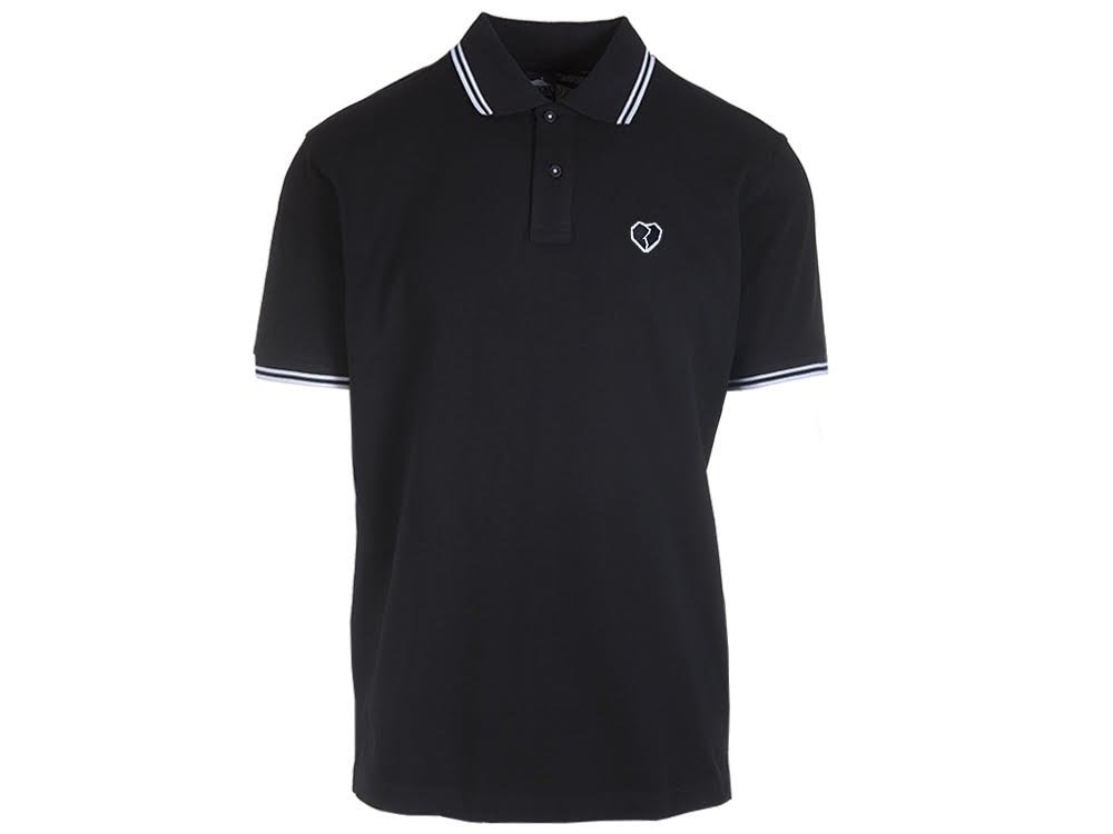 Broken Heart Polo Black/White
