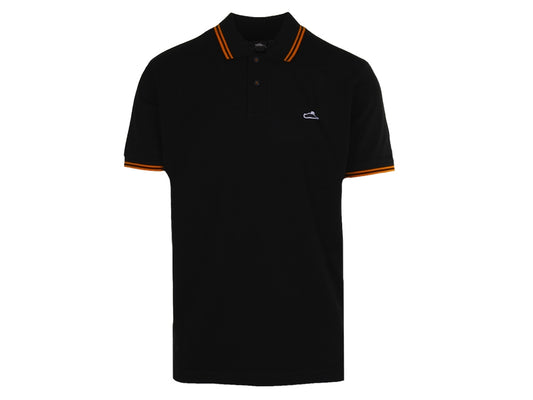 Atticus Clothing - ATCS Classic Tipped Polo Black / Orange
