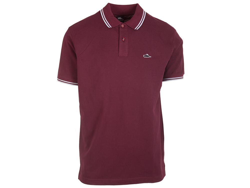 ATCS Klassisches Polo mit Spitze Burgund/Himmelblau