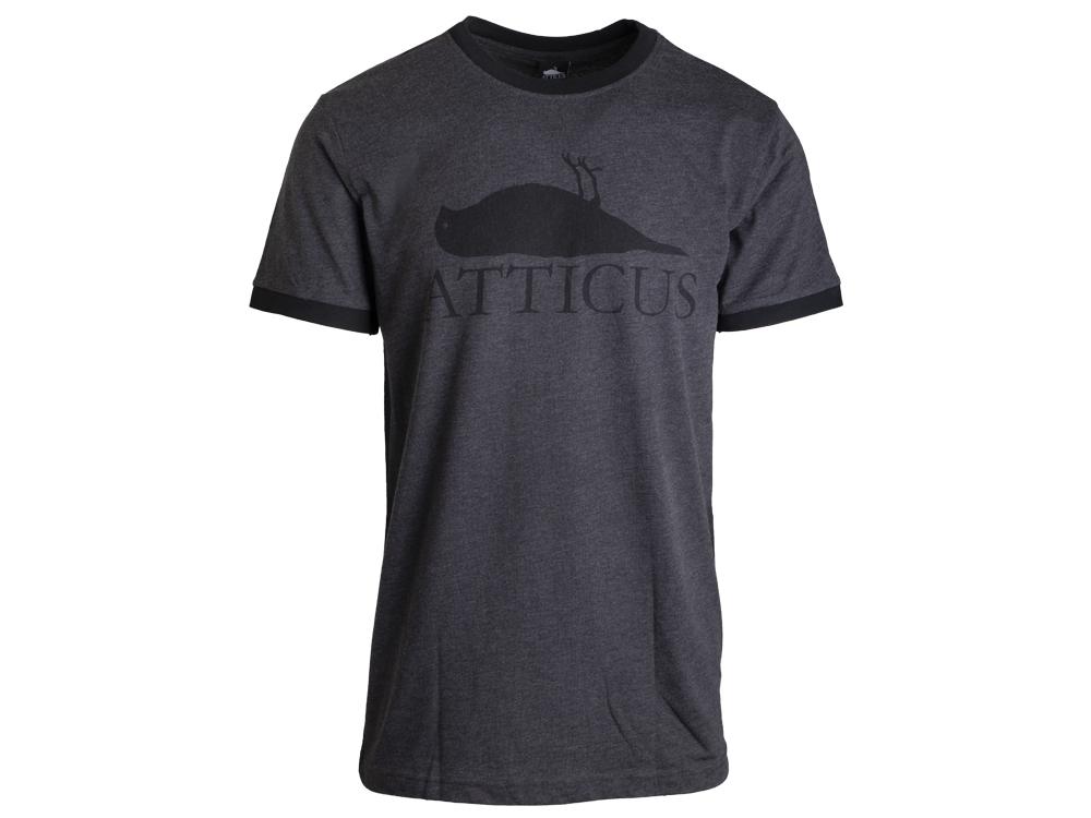 Markenlogo Ringer T-Shirt Anthrazit/Schwarz
