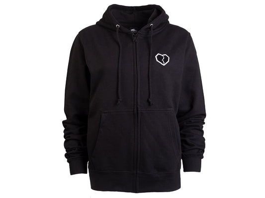 Atticus Clothing - Women Heart Zip Hoodie Black
