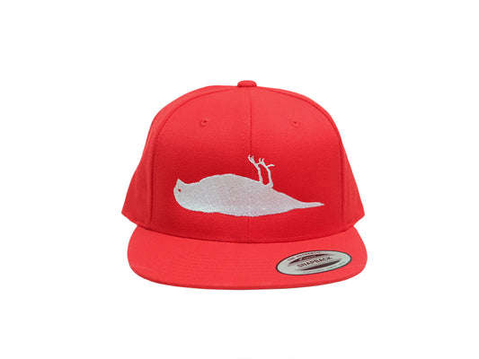 Solid Bird Snapback Cotton Hat Red