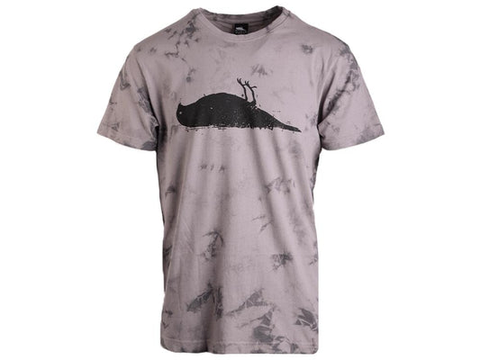 Vogel Batik T-Shirt Schwarz