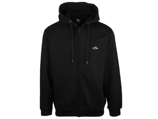 Markenlogo Reißverschluss-Kapuzenpullover Schwarz