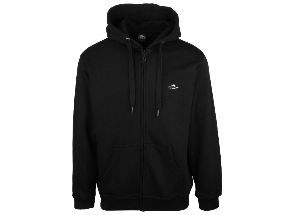 Markenlogo Reißverschluss-Kapuzenpullover Schwarz