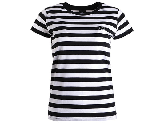 Women's Lovley Stripe Shirt Black/White