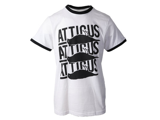 Atticus Clothing - Trifold Ringer T-Shirt White / Black